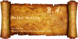 Melkó Attila névjegykártya