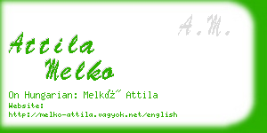 attila melko business card